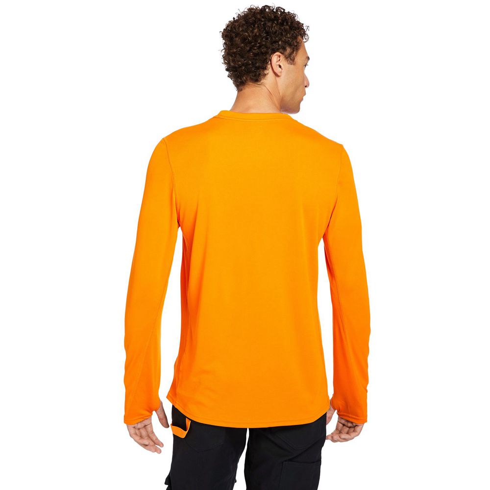 Tricouri Timberland Barbati Portocalii - Pro® Wicking Good Long Sleeve - Romania - MOGJYE138